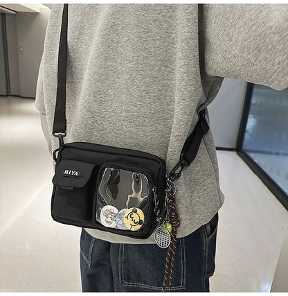 SampleSet: Lettering Multi-Pocket Crossbody Bag + Badge