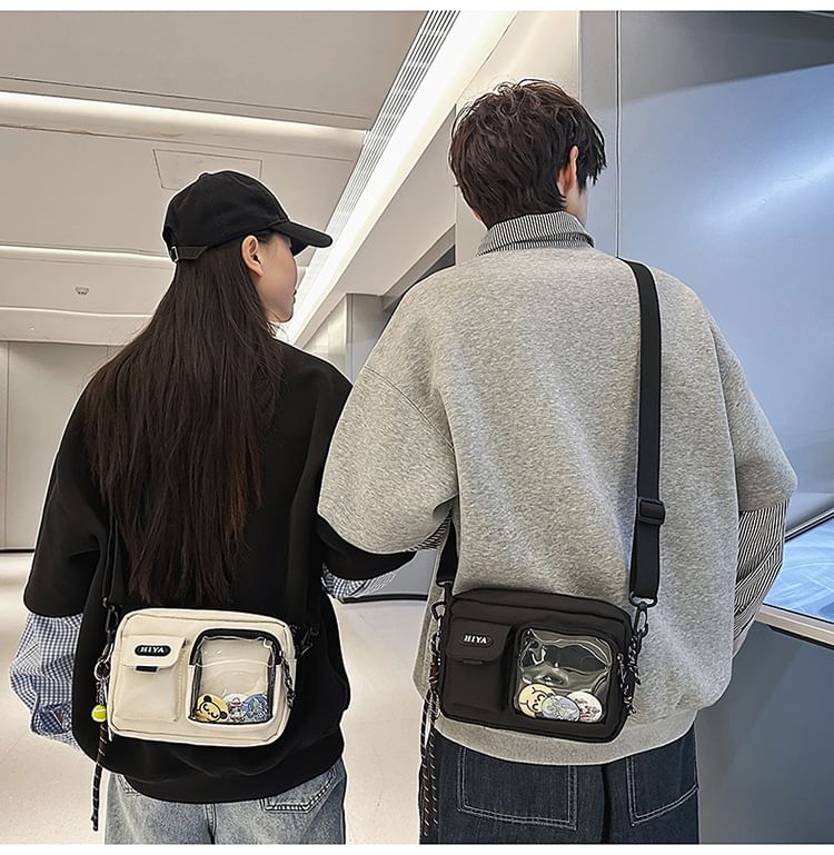 SampleSet: Lettering Multi-Pocket Crossbody Bag + Badge