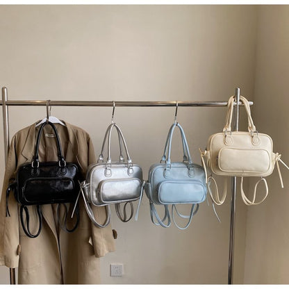 Sample Multi-Way Faux Leather Multi-Pocket Backpack