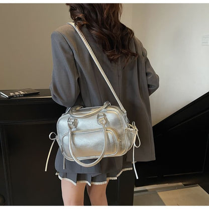Sample Multi-Way Faux Leather Multi-Pocket Backpack