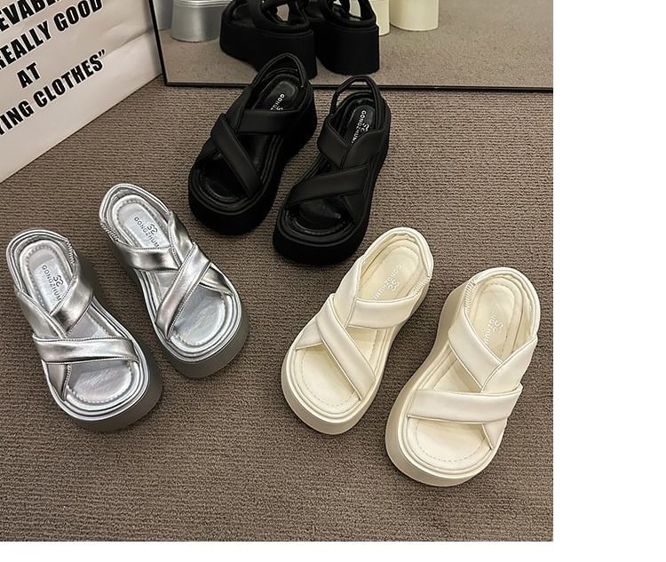 Slingback Sandals Platform Plain
