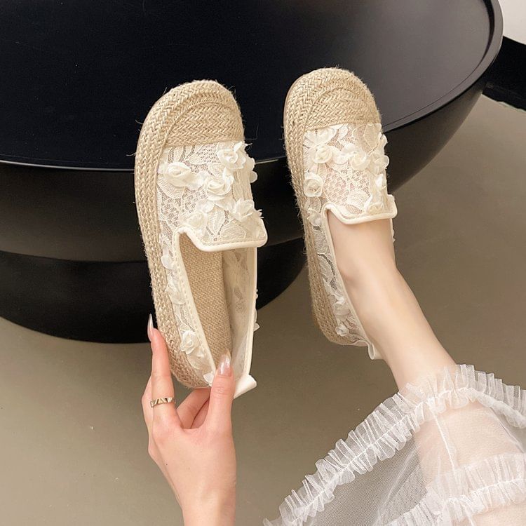 Slip-Ons Floral Espadrille Mesh