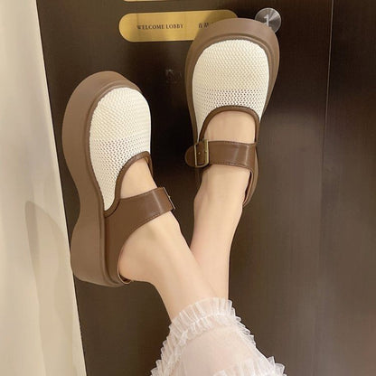 Platform Jane Mesh Mary Mules