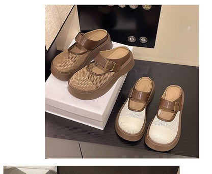 Platform Jane Mesh Mary Mules