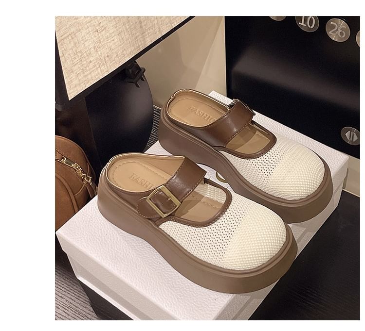 Platform Jane Mesh Mary Mules