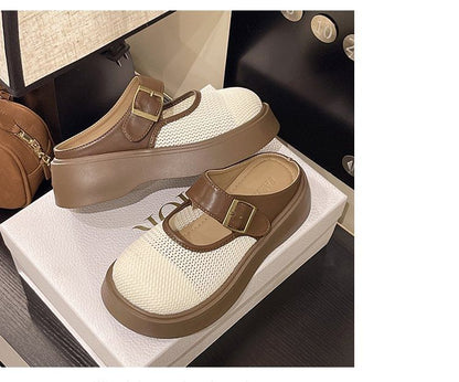 Platform Jane Mesh Mary Mules