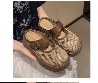 Platform Jane Mesh Mary Mules