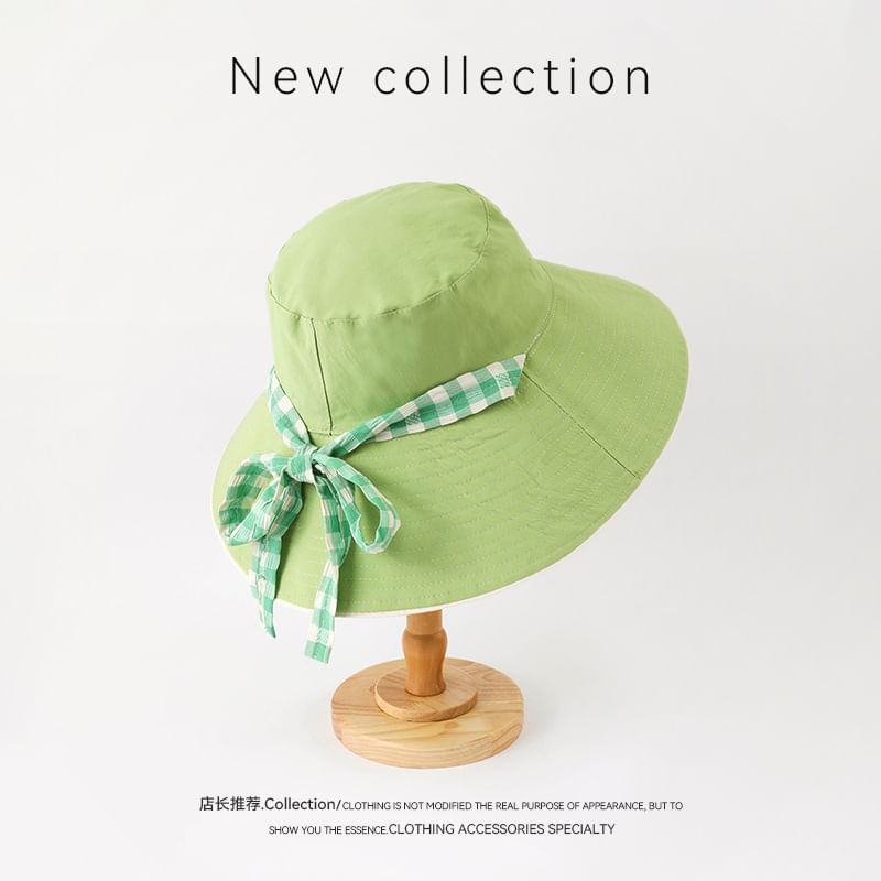 Plaid Applique Boonie Hat