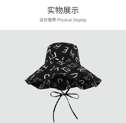 Lettering Print Boonie Hat