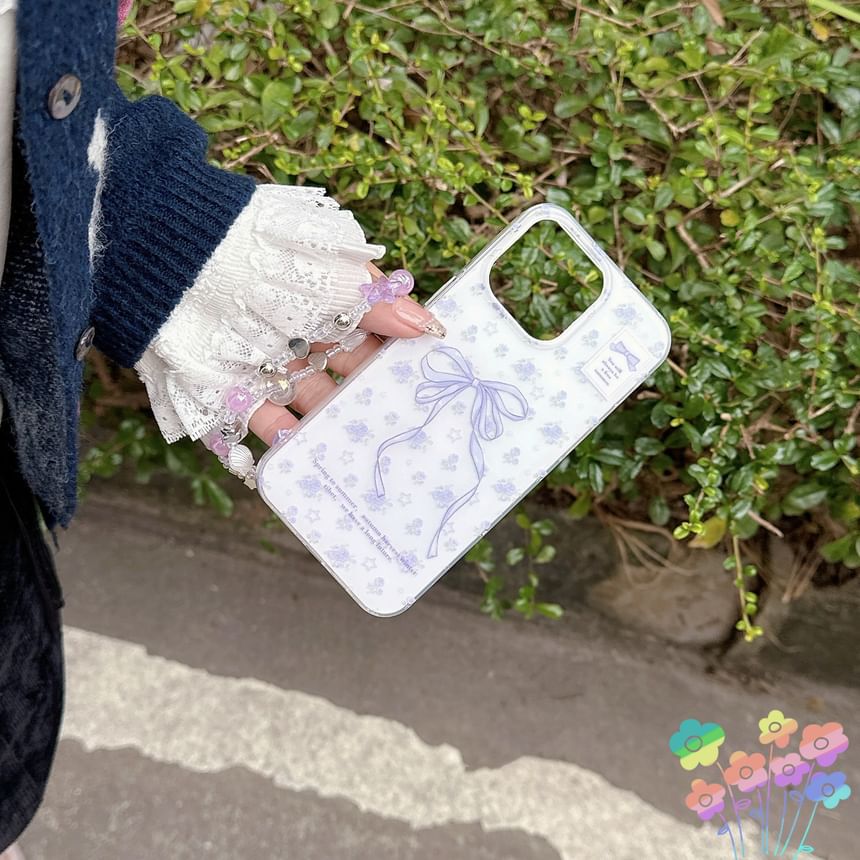 Bow Print Phone Case / Phone Strap / Set