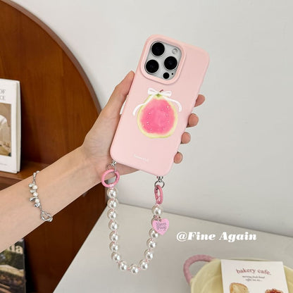 Printed Phone Case / Bead Phone Strap / Set
