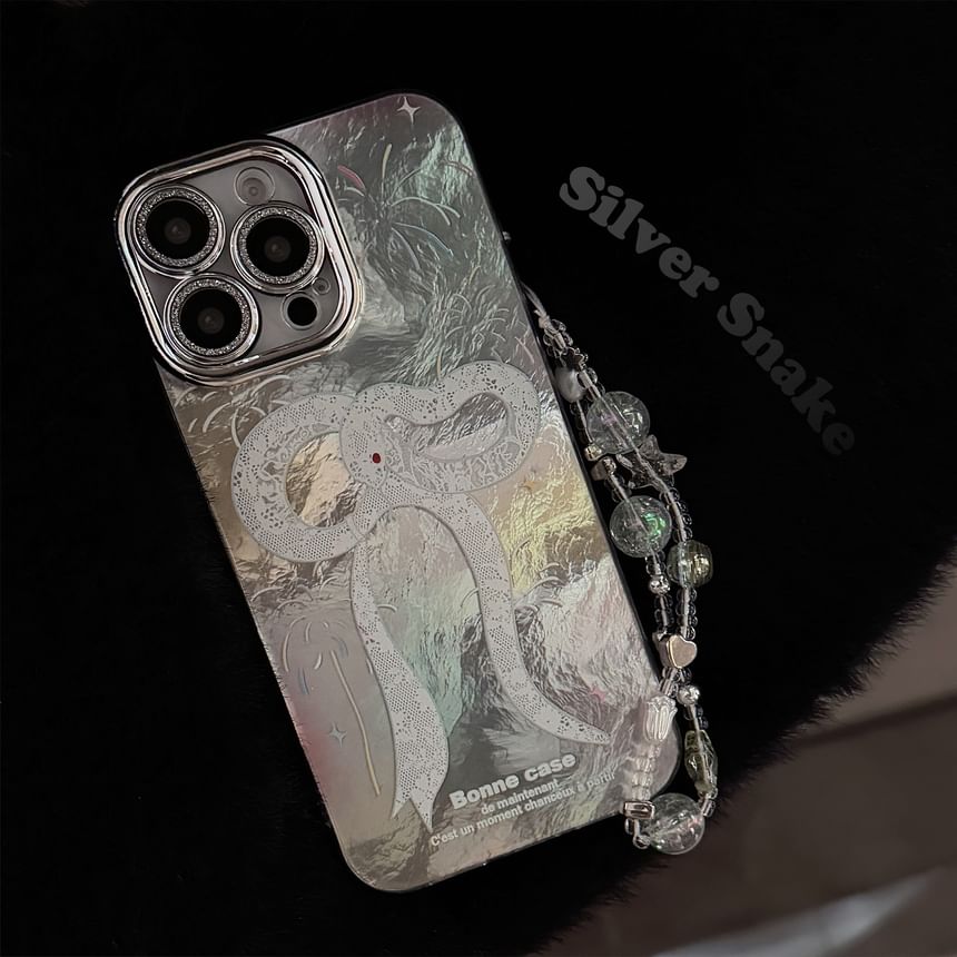 Phone Set Print Case / Bead Snake Strap