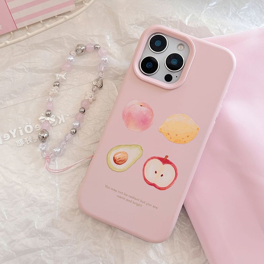 Fruit Phone Bead Case Strap Set Print /