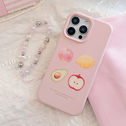 Fruit Phone Bead Case Strap Set Print /