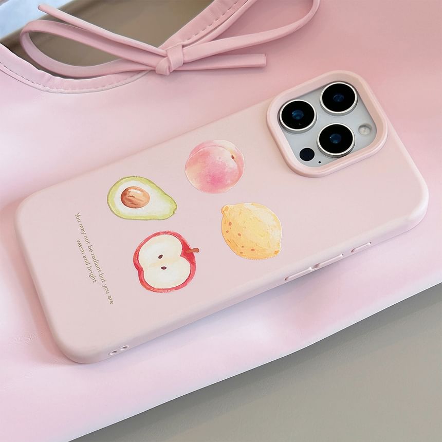 Fruit Phone Bead Case Strap Set Print /