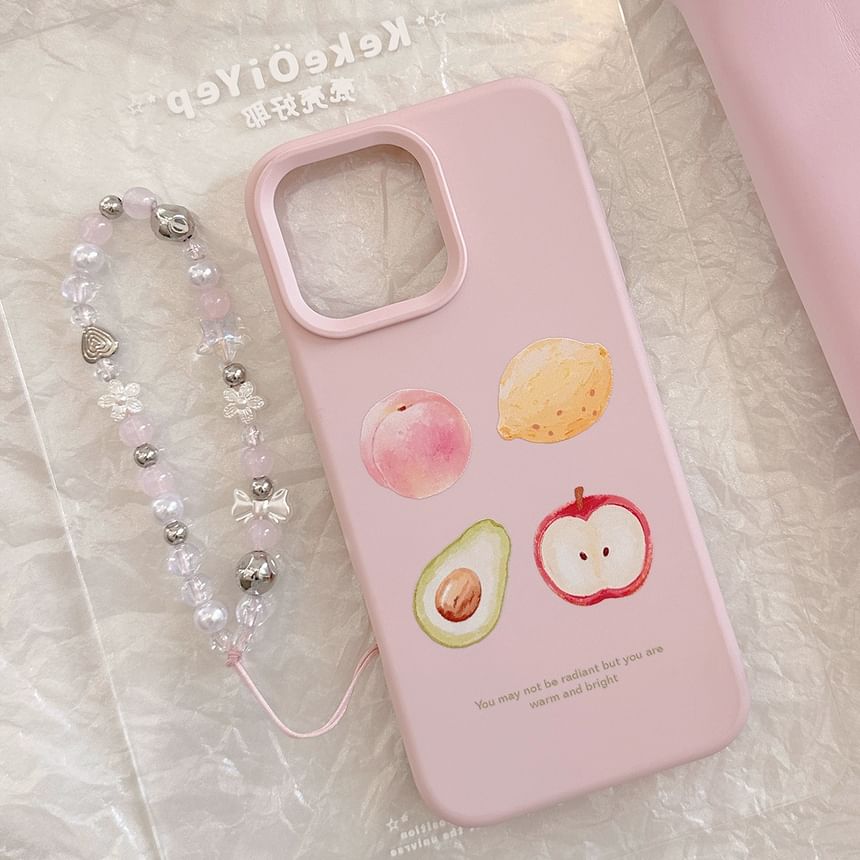 Fruit Phone Bead Case Strap Set Print /
