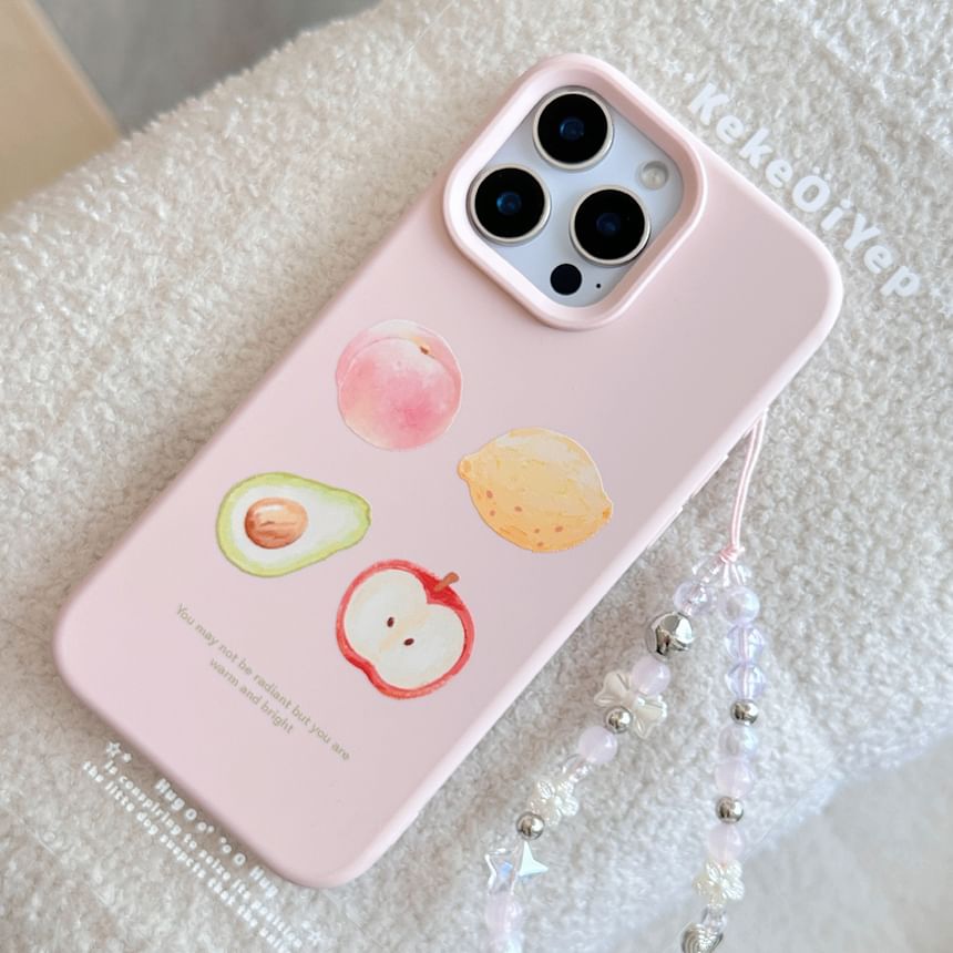 Fruit Phone Bead Case Strap Set Print /