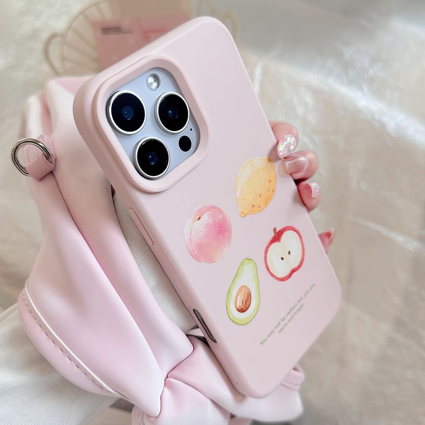Fruit Phone Bead Case Strap Set Print /