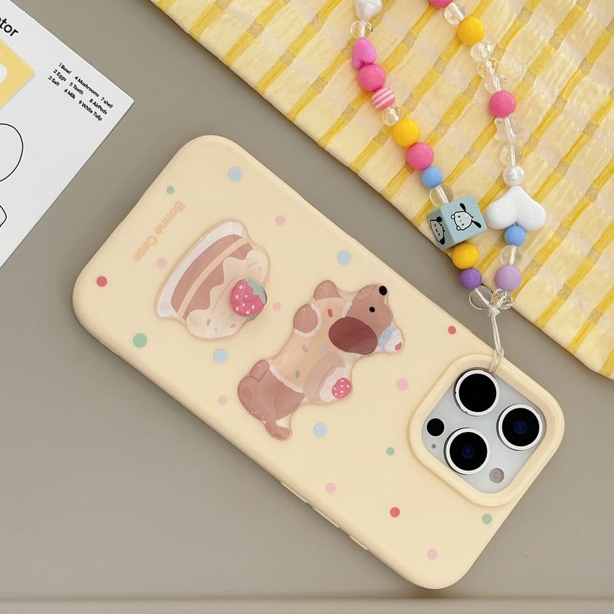 Print Bead Case Phone Strap / Dog Set