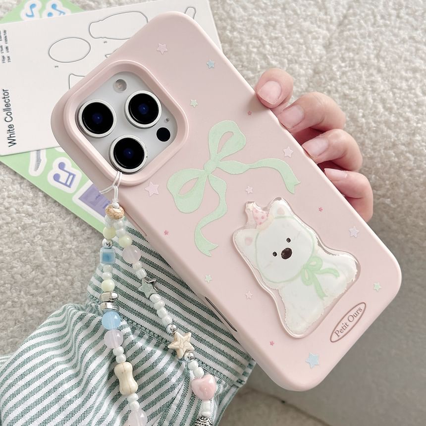Strap Print Case / Bead Phone Set Dog