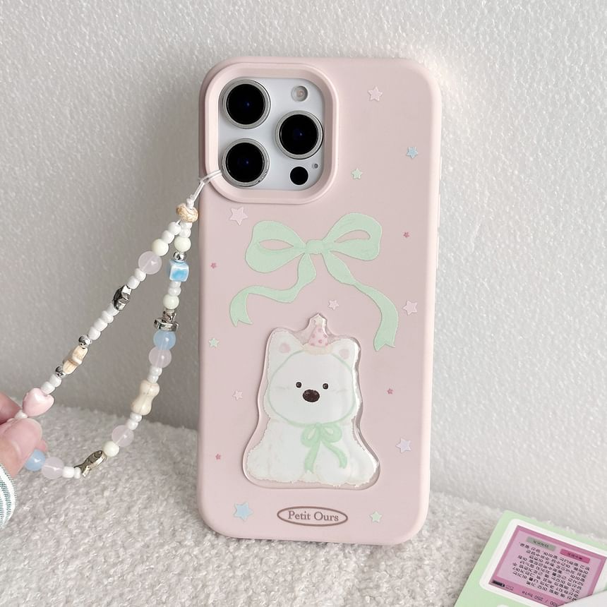 Strap Print Case / Bead Phone Set Dog