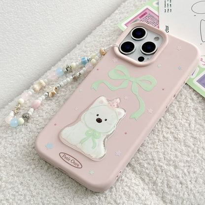Strap Print Case / Bead Phone Set Dog