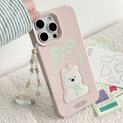 Strap Print Case / Bead Phone Set Dog