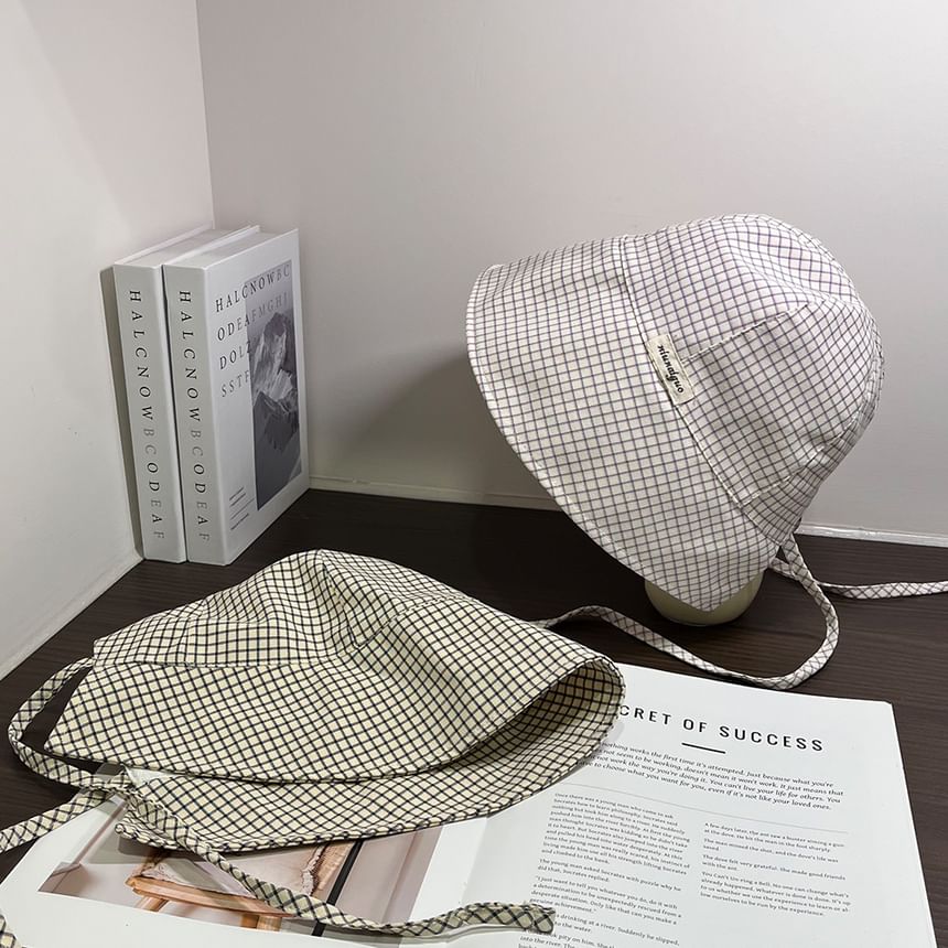 Plaid Cloche Hat