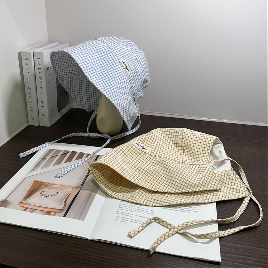 Plaid Cloche Hat