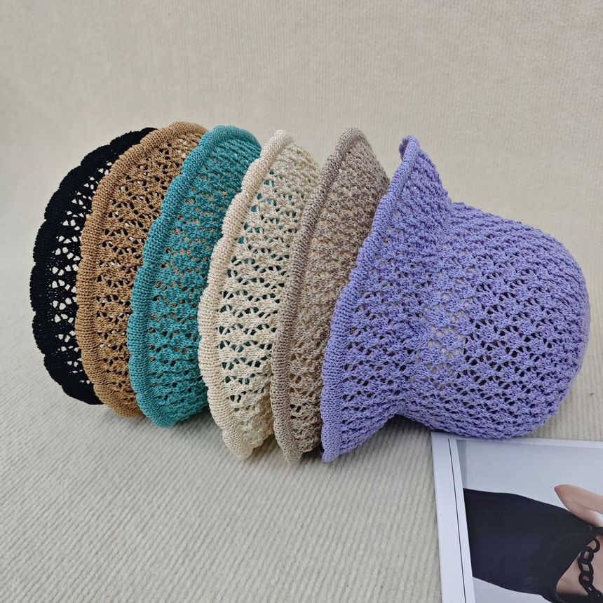 Plain Knit Cloche Hat