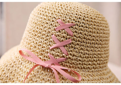 Bow Straw Bucket Hat
