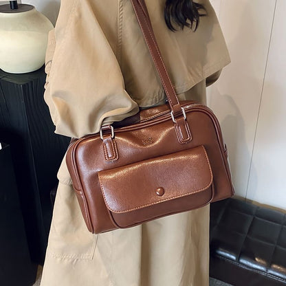 Leather Carryall Bag Faux