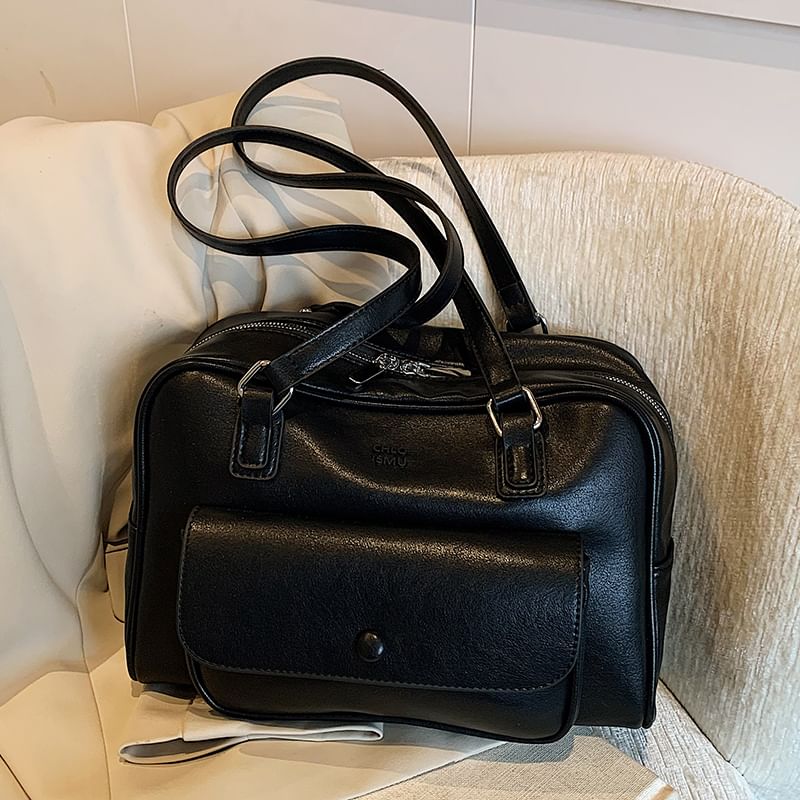 Leather Carryall Bag Faux