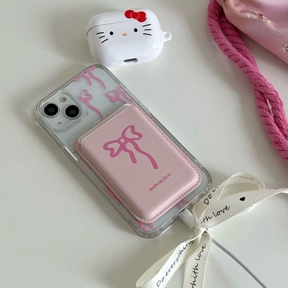 Bow Magnetic (Compatible with MagSafe) Phone Case / Card Holder / Set