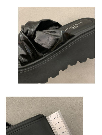 Twisted Slide Sandals Platform