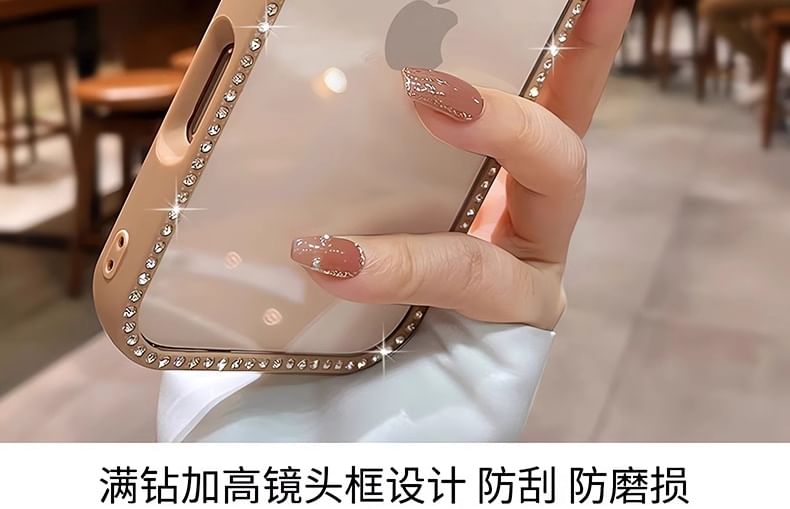Rhinestone iPhone Case Transparent