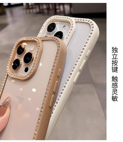 Rhinestone iPhone Case Transparent