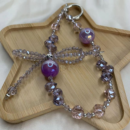 Wrist Crystal Bow Faux Strap Beaded Phone