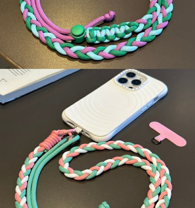 Strap Braided Phone with Lanyard Pad