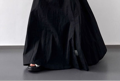 Skirt Slit A-Line Rise High Maxi Plain