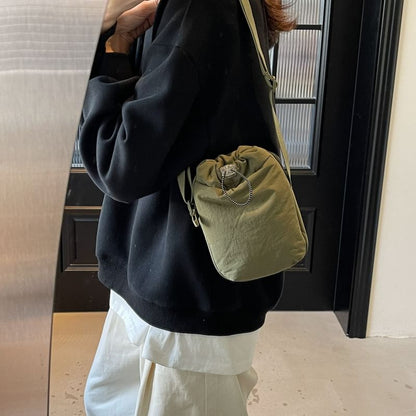Plain Bag Drawstring Crossbody
