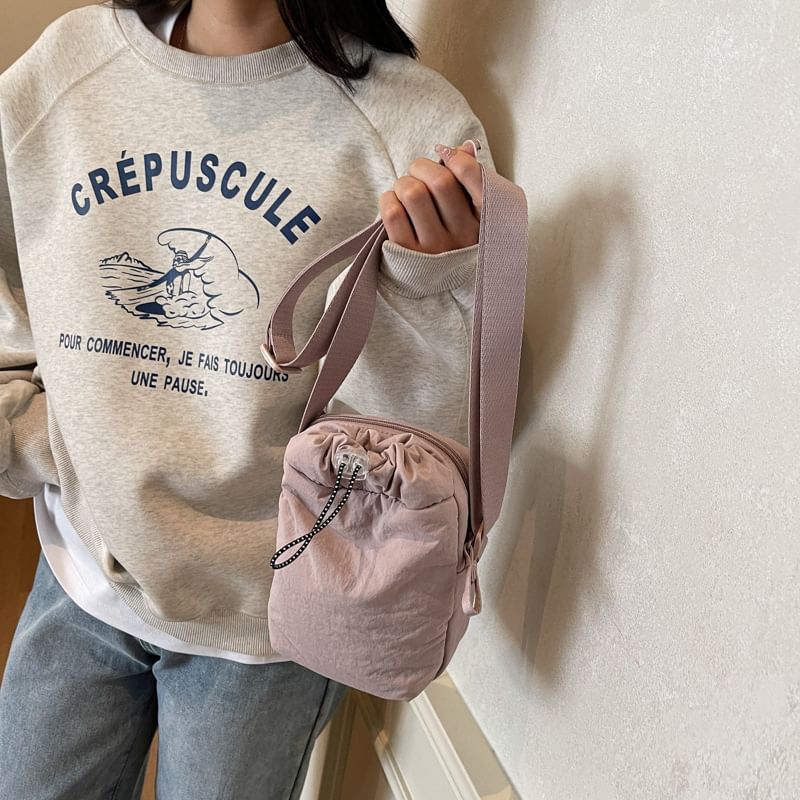 Plain Bag Drawstring Crossbody