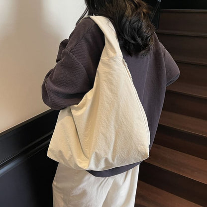Plain Shoulder Bag Zip