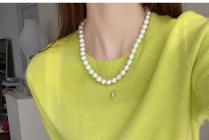 Wholesale Sample Short-Sleeve Crew Neck Gradient Knit Top