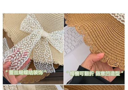 Lace Straw Sun Hat