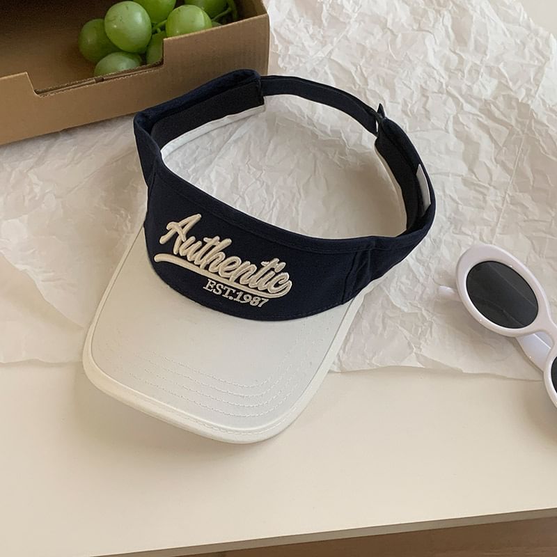 Wholesale Sample Lettering Embroidered Two-Tone Sun Visor