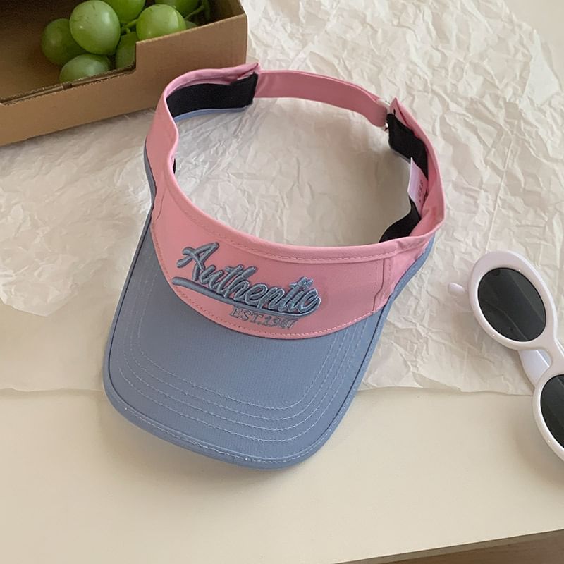 Wholesale Sample Lettering Embroidered Two-Tone Sun Visor