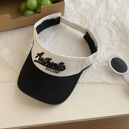 Wholesale Sample Lettering Embroidered Two-Tone Sun Visor