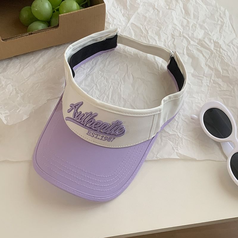 Wholesale Sample Lettering Embroidered Two-Tone Sun Visor