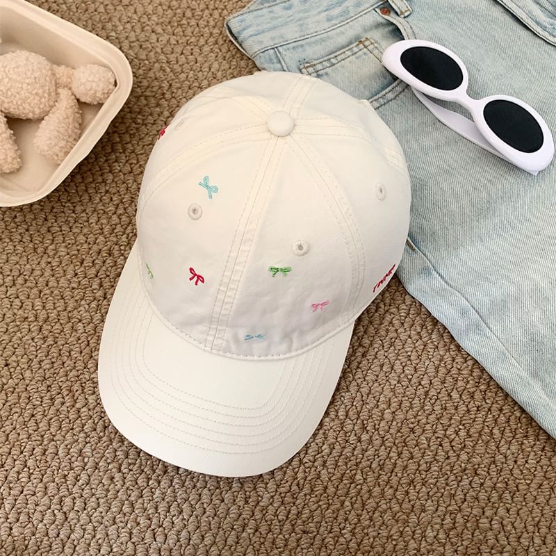 Sample Bow Embroidered Baseball Cap
